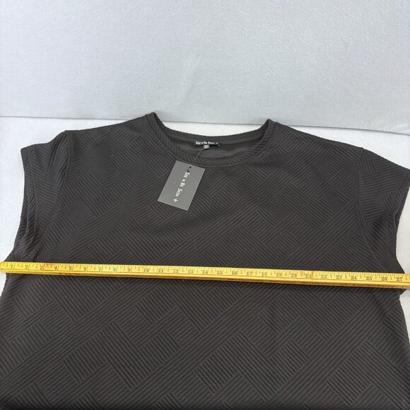 SEE AND BE SEEN Womens Black Textured 2 Piece Wide Leg Crochet Detail Boho SZ 2X - Picture 13 of 16